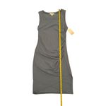 Treasure & Bond Women's Blue Gray Ruched Sleeveless Bodycon Knee Length Dress Size M Photo 3