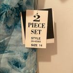 Sag Harbor  Blue Floral Long 2 piece set Photo 6