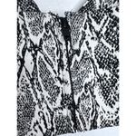 NBD Jania Black Snakeskin Print Pattern Cropped Bustier Size Small Photo 4