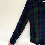 Rails  Hunter Midnight Forest Plaid Button Down Long Sleeve Blue Green Lagenlook Photo 5