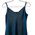 House of Harlow Dark Green Satin Sleeveless Midi Slip Dress Small Cocktail Party Photo 2