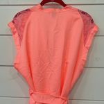 Victoria's Secret Victoria’s Secret Lightweight Satin Robe Coral and Lace Small Photo 10