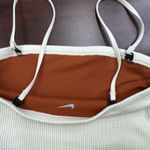 Nike Cream Colored Bandeau Swim Top with Removable Straps Size Small Photo 2