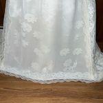 Gorgeous Vintage 1960s/70s Lace Gown & Crinoline Slip! Size 10 Photo 4