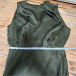 Lulus Classic Elegance Olive Satin Sleeveless Mock Neck Maxi Dress Green Size M Photo 5