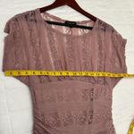 Heart soul Y2K Lace Short Sleeve Top in dust Pink Sz M Photo 3