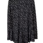 Lisa Bayne Tunic Top Dress Womens Black Polka Dot Long Sleeve Viscose Pockets Size L Photo 2