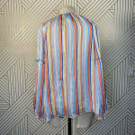 Tanya Taylor Illa Silk Blouse Summer Stripe Print Photo 7