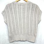 Joie  XS Pullover Open Knit Sweater Top V-Neck‎ Beige Boho Softgril Beachy Y2K Photo 2
