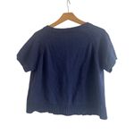 Madewell ✨ Linden Scoop Sweater Dark Baltic Sz Medium Tee✨ Photo 5