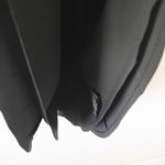 Alice + Olivia Racerback Lamb Leather Trim Shoulder Mini Dress in Black Photo 5