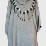 John Mark  Black and White Fringe Blouse Top Sz XL Photo 0