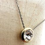 White House | Black Market  single rhinestone pendant necklace Photo 2