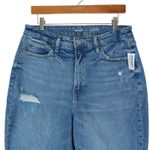 Old Navy  Jeans Womens 12 Blue Distressed Higher High Rise OG Straight Dahlia Photo 2