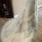 David's Bridal David’s bridal strapless lace white wedding dress with veil Photo 4