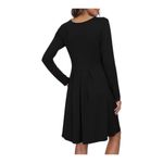NWT Womens DouBCQ Casual Long Sleeve Flowy Pleated Fall Dresses w Pockets Photo 1