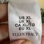 Ellen Tracy  Womens 100% Linen Tunic Olive Office Wear Top Size‎ XL Zipper Front Photo 3