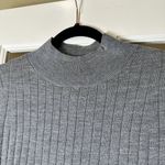 Banana Republic NEW NWT  Ribbed Mock Neck Sleeveless Sweater Tank Size Large Gray Photo 3