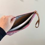 Crown & Ivy NWOT  a pink Faux Leather Elephant Print Zippered Pouch Photo 2