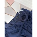 Lulus  Radiant Charisma Navy Chiffon Ruched Tie-Strap Maxi Dress Bridesmaid Sz M Photo 4