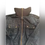 Talbots  Plus Denim Bomber Jacket Zip Front Dark Wash 18W Photo 2