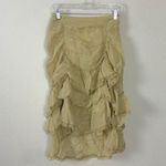 Free People  Calliope Ruffle Midi Skirt Sage Medium NWT Ethereal Western Bohemian Photo 6