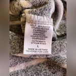 MISIA STRIPED SHIRT gray/white stripes 3/4 sleeve top pocket buttons at back L Gray Size L Photo 14