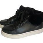 Koolaburra by UGG High Top Sneakers Black Leather Fur Lined Size 7 US 38 EU Photo 0