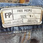 Free People Torn Up Denim Overall Jumper Mini Dress Women Sz 4 Boho Fray Hem Photo 7