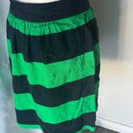 Banana Republic  Black and Green Striped Mini Skirt Photo 3