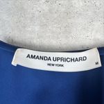 Amanda Uprichard Sleeveless Chantal Smocked Waist Mini Dress Blue Sz Medium Photo 2