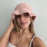Handmade Crochet Bucket Hat Pink Photo 1