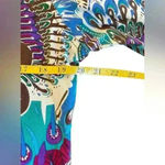 Kaktus Women’s Colorful Wearable Art Jacket Size Large Peacock Abstract Art Photo 3