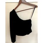 Free People Tell Me About It Top Black Velvet One Shoulder Size XS FEMININE Photo 1