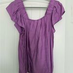 Lilly Pulitzer  Purple Ruched Blouse Photo 3