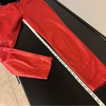 Guess faux leather vegan casual chino pant, red, sz 8, stretchy, NWOT Photo 13