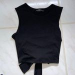 SheIn Tie Back Crop Top Photo 3