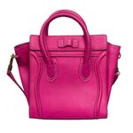 CELINE  Nano Luggage Pink Leather Wing-Side Mini Handheld Crossbody Handbag Photo 1