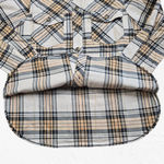 Sanctuary Beige Black Plaid Button Up Flannel Shirt Classic Shacket Size Large Photo 6