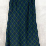 Vtg 80s Michele Plaid Skirt Size 14 Academia Preppy Heritage Old Money Modest Green Photo 0