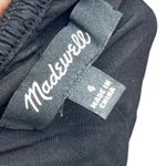 Madewell  Dress Women Size 4 Mini Black Asymmetrical Off Shoulder Ruffled Casual Photo 4