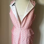 David Meister  White and Orange Lined Dress Size 12 Photo 7