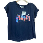 Coral Bay  Womans Flip Flop Tee shirt Navy Sz S NWT Photo 0