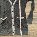 Miss Me Dark Gray Button Front Jewel Cardigan L Photo 4