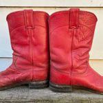 Justin Boots Vintage 80s  Red Roper Pull On Boots Mens 7D/Womens 9 Photo 6