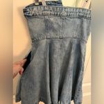 Miss Sixty XXS Vintage Denim Asymmetric Button-Up Dress Photo 3