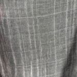 John Lewis Plaid Blanket Scarf Gray Cotton Wool Blend Metallic Fiber Fringe Photo 13