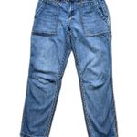 Tribal Jeans Audrey MidRise Girlfriend Carpenter Ankle Jeans size 8 Blue Photo 3