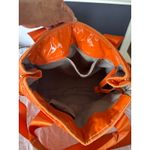 Ah·dorned Orange Quilted Puffer Crossbody Tote Bag – Adjustable Strap Photo 3