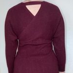 Bodycon Burgundy Long Sleeve Sweater Dress Size Medium Red Photo 1